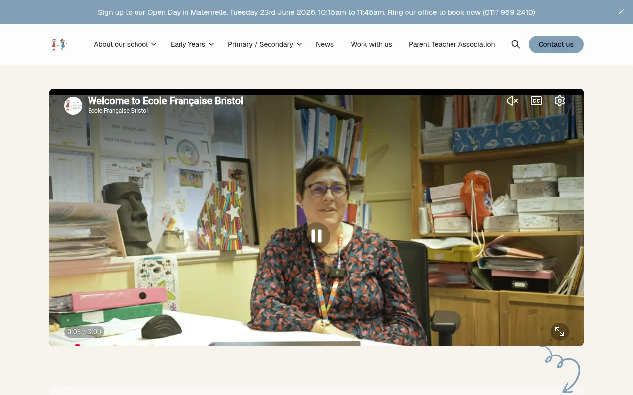 L'École Française de Bristol Ghost site — French-language school for children and families hosted on Abstract27
